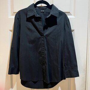 Theory Long Sleeve Black Blouse M